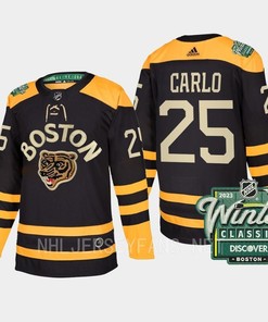 Boston Bruins Brandon Carlo 25 2023 Winter Classic Black Jersey