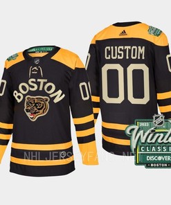 Boston Bruins Custom 00 2023 Winter Classic Black Jersey