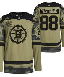 Boston Bruins David Pastrnak 2022 Military Appreciation Night Camo 88 Jersey Primegreen Jersey