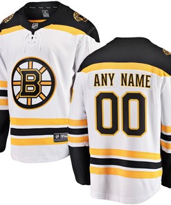 Boston Bruins Fanatics Branded Away Breakaway Custom Jersey - White Custom Jerseys Nhl