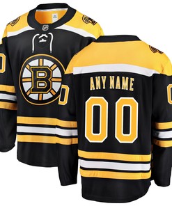 Boston Bruins Fanatics Branded Home Breakaway Custom Jersey - Black Custom Jerseys Nhl