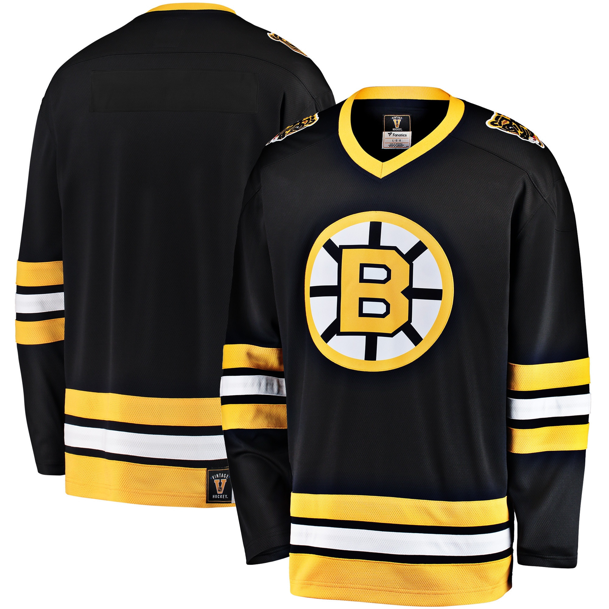 Boston Bruins Fanatics Branded Premier Breakaway 1987-1995 Heritage Blank Jersey - Black Nhl