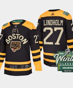 Boston Bruins Hampus Lindholm 27 2023 Winter Classic Black Jersey
