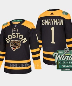 Boston Bruins Jeremy Swayman 1 2023 Winter Classic Black Jersey