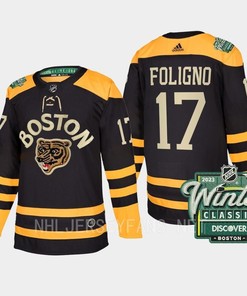 Boston Bruins Nick Foligno 17 2023 Winter Classic Black Jersey