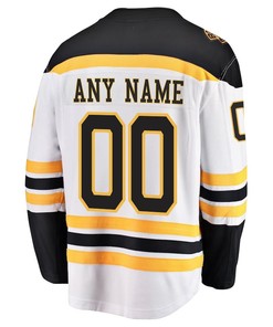 Boston Bruins Stanley Cup 2023 Playoffs Patch Away Breakaway Custom Men Jersey - White