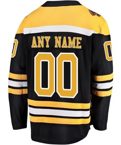 Boston Bruins Stanley Cup 2023 Playoffs Patch Home Breakaway Custom Men Jersey - Black