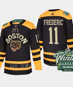 Boston Bruins Trent Frederic 11 2023 Winter Classic Black Jersey