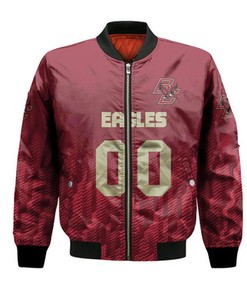 Boston College Eagles Bomber Jacket Logo Sport Ombre  - NCAA