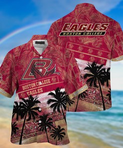 Boston College Eagles NCAA Palm Tree Pattern Hawaii Shirt For Sports Fans