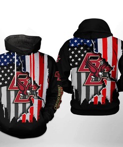 Boston College Eagles NCAA US Flag 3D Printed Hoodie/Zipper Hoodie