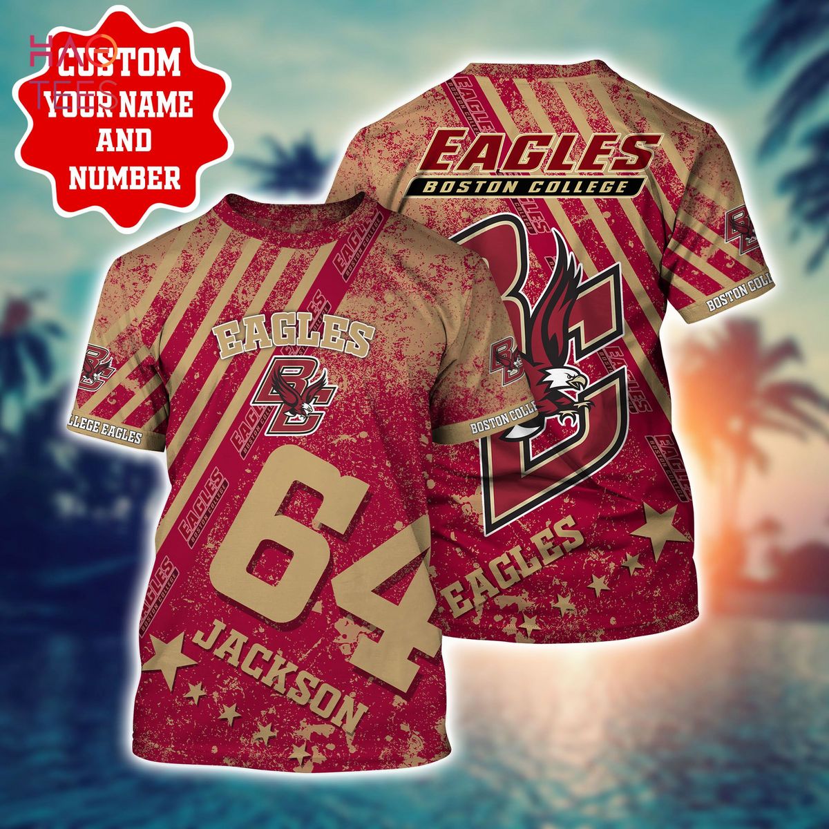 Boston College Eagles Personalized Hawaiian Shirt