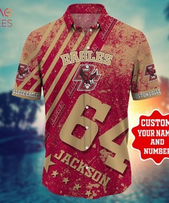 Boston College Eagles Personalized Hawaiian Shirt