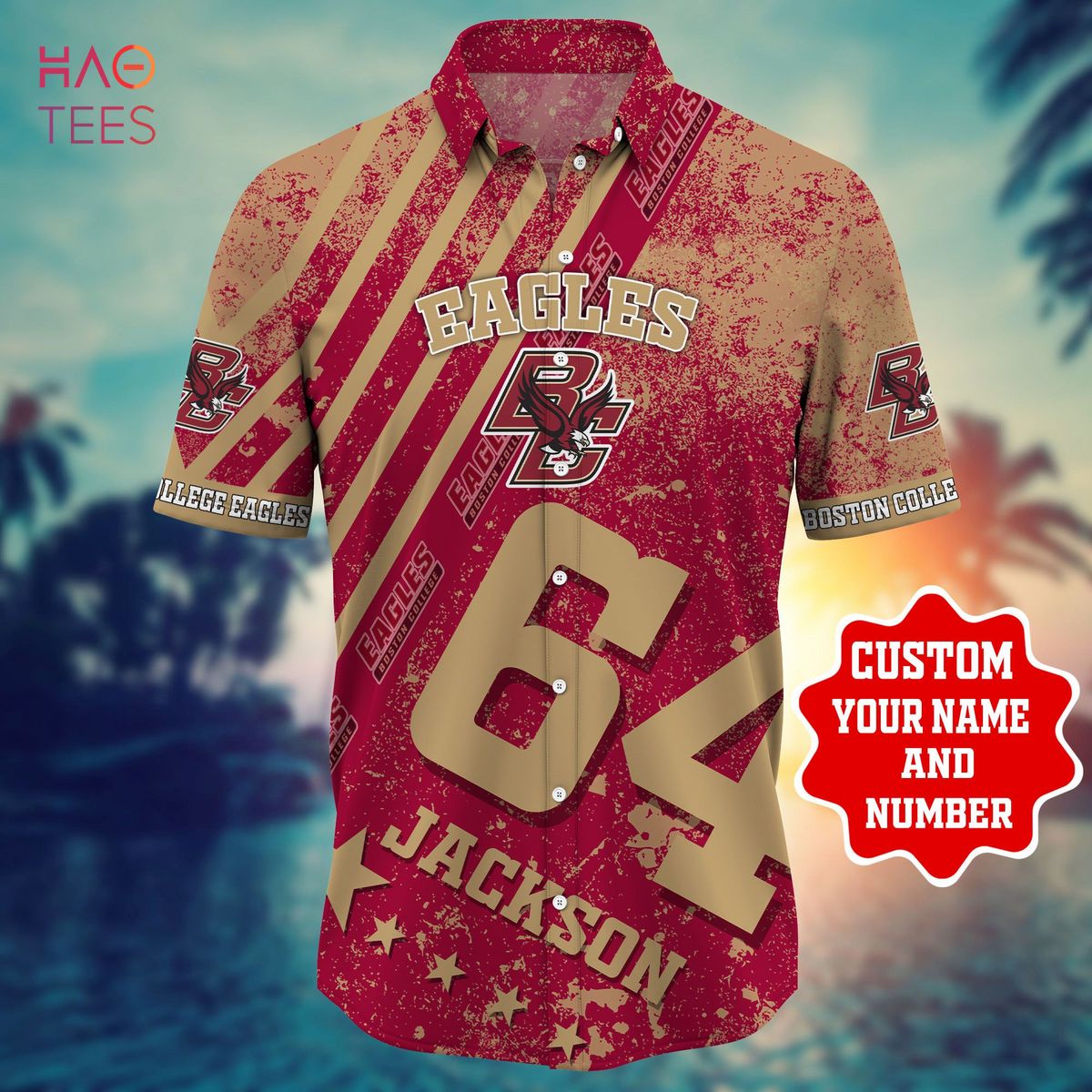 Boston College Eagles Personalized Hawaiian Shirt