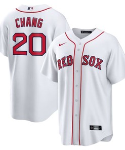 Boston Red Sox #20 Yu Chang Home Replica Jersey - White