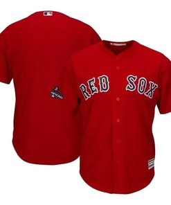 Boston Red Sox 2018 World Series Champions Team Logo Jersey - Scarlet