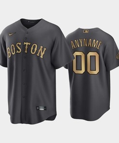 Boston Red Sox Custom 00 2022-23 All-Star Game AL Charcoal Jersey