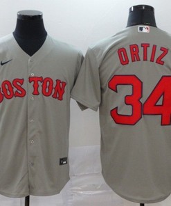 Boston Red Sox David Ortiz #34 2020 Mlb Grey Jersey