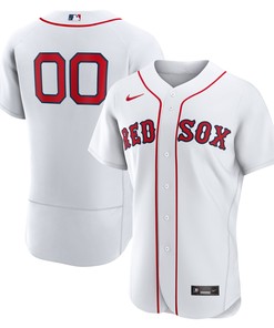 Boston Red Sox Home Authentic Custom Jersey - White Custom Jerseys Mlb