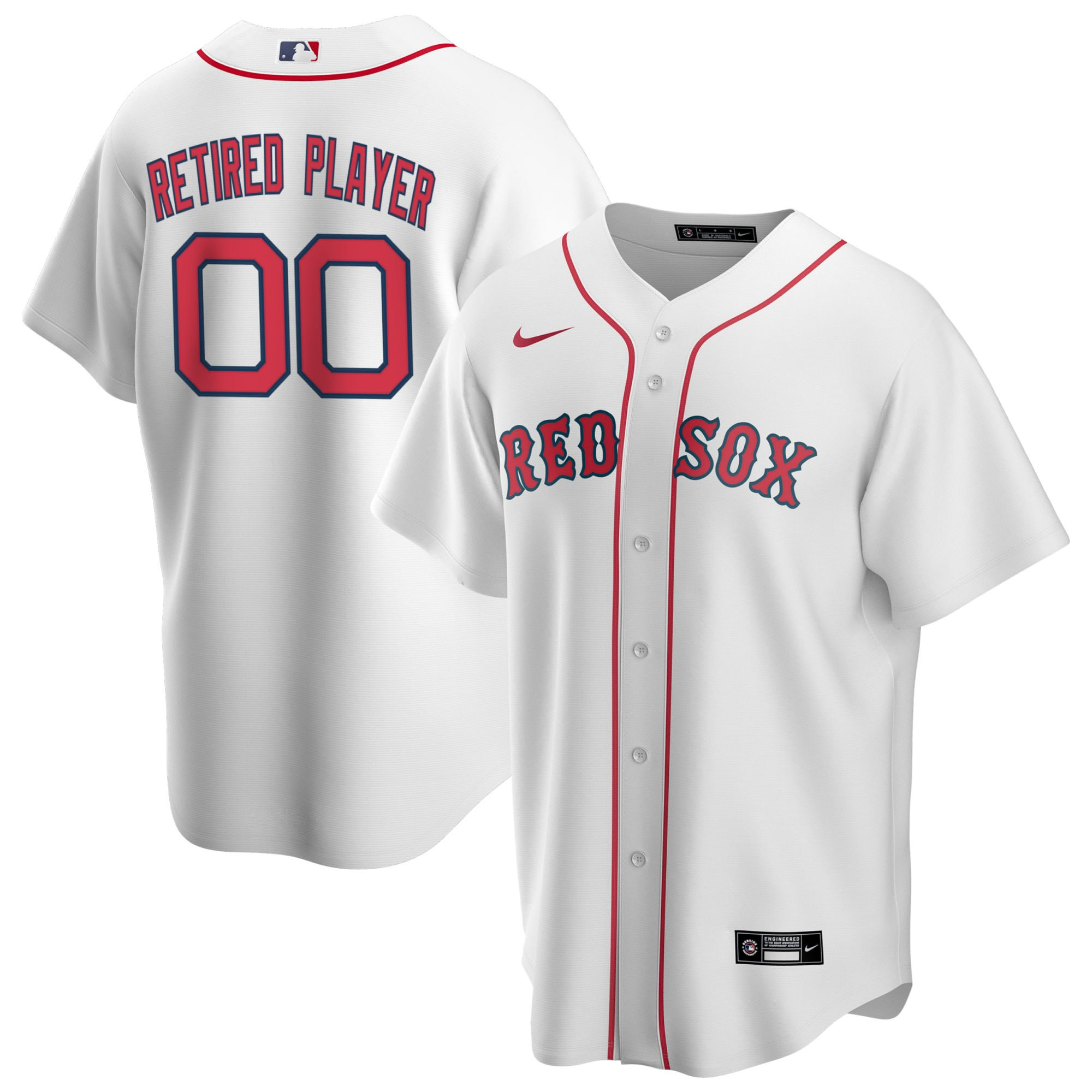 Boston Red Sox Home Pick-a-player Retired Roster Replica Jersey - White Custom Jerseys Mlb