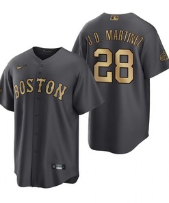 Boston Red Sox J.D. Martinez Charcoal 2022-23 All-Star Game Jersey