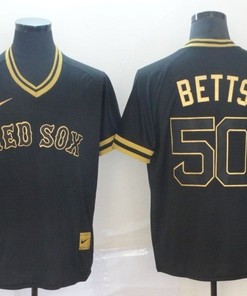 Boston Red Sox Mookie Betts #50 2020 Mlb Black Jersey