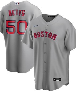 Boston Red Sox Mookie Betts #50 2020 Mlb Grey Jersey