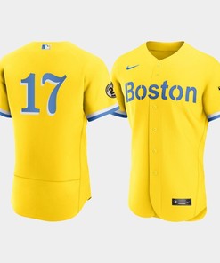 Boston Red Sox Nathan Eovaldi Gold 17 Roberto Clemente Patch City Connect Jersey