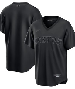 Boston Red Sox Pitch Black Fashion Replica Jersey - Black Mlb