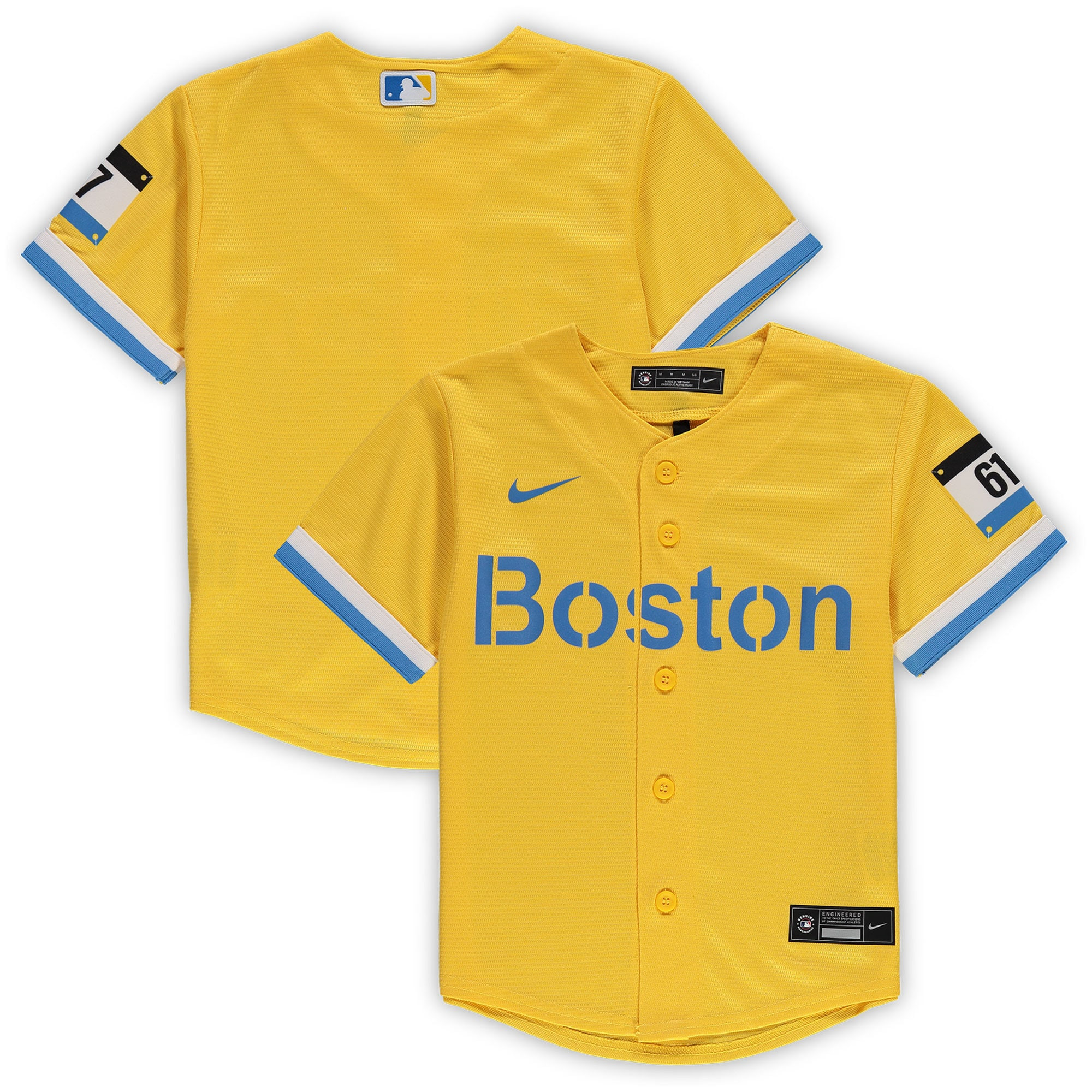 Boston Red Sox Preschool 2021 Mlb City Connect Replica Team Jersey - Gold