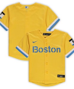 Boston Red Sox Toddler 2021 Mlb City Connect Replica Team Jersey - Gold Mlb