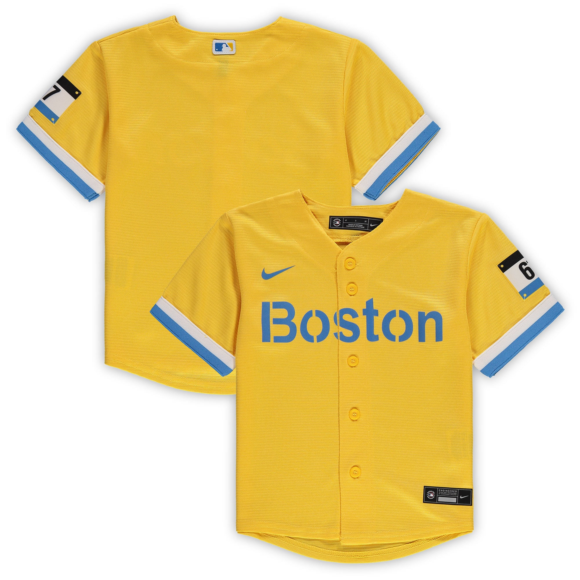 Boston Red Sox Toddler 2021 Mlb City Connect Replica Team Jersey - Gold Mlb