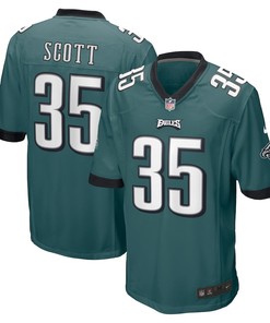 Boston Scott 35 Philadelphia Eagles Game Jersey - Midnight Green