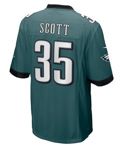 Boston Scott 35 Philadelphia Eagles Game Jersey - Midnight Green