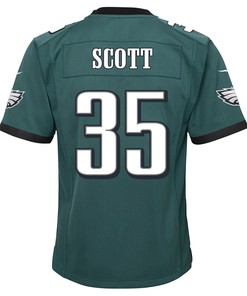 Boston Scott 35 Philadelphia Eagles Super Bowl LVII Champions 2 Stars 2 Stars Youth Game Jersey - Black