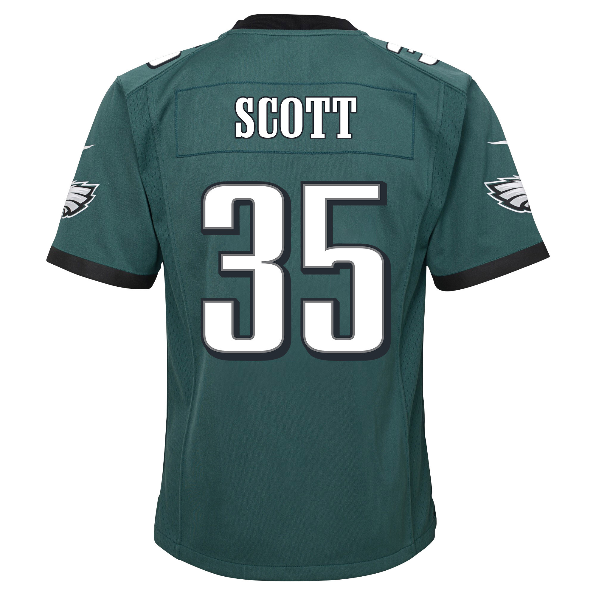 Boston Scott 35 Philadelphia Eagles Super Bowl LVII Champions 2 Stars 2 Stars Youth Game Jersey - Black