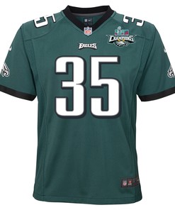 Boston Scott 35 Philadelphia Eagles Super Bowl LVII Champions 2 Stars 2 Stars Youth Game Jersey - Black