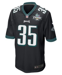 Boston Scott 35 Philadelphia Eagles Super Bowl LVII Champions 2 Stars Men Game Jersey - Black