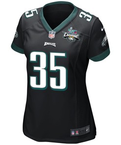 Boston Scott 35 Philadelphia Eagles Super Bowl LVII Champions 2 Stars Women Game Jersey - Black