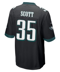 Boston Scott 35 Philadelphia Eagles Super Bowl LVII Champions Men Game Jersey - Black
