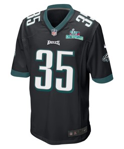 Boston Scott 35 Philadelphia Eagles Super Bowl LVII Champions Men Game Jersey - Black