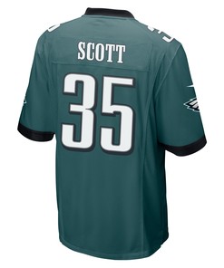 Boston Scott 35 Philadelphia Eagles Super Bowl LVII Champions Men Game Jersey - Midnight Green