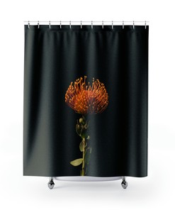 Botanical Shower Curtain with Unique Floral Design for Feminine Bathroom Art