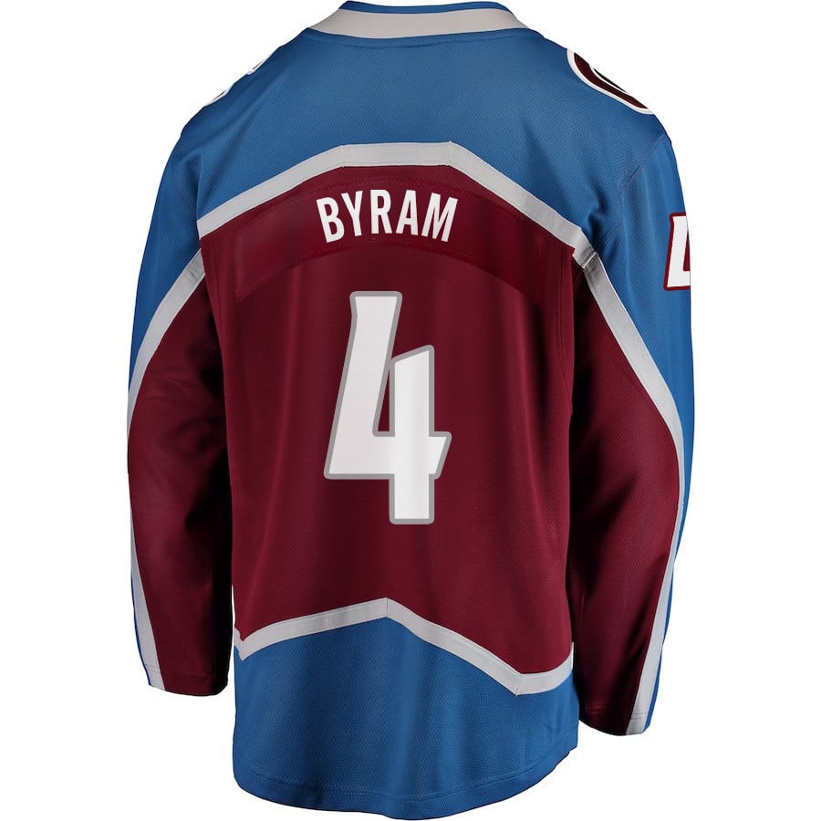 Bowen Byram 4 Colorado Avalanche Stanley Cup 2023 Playoffs Patch Home Breakaway Men Jersey - Burgundy