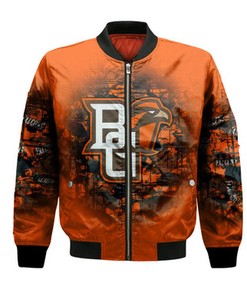 Bowling Green Falcons Bomber Jacket Camouflage Vintage  - NCAA