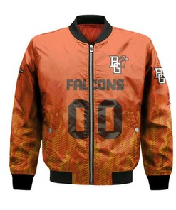 Bowling Green Falcons Bomber Jacket Logo Sport Ombre  - NCAA