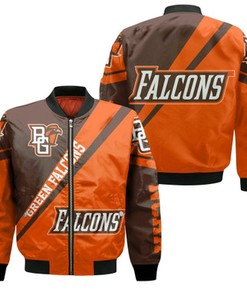 Bowling Green Falcons Logo Bomber Jacket Cross Style - NCAA