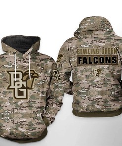 Bowling Green Falcons NCAA Camo Veteran 3D Hoodie