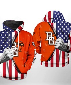 Bowling Green Falcons NCAA US Flag 3D Printed Hoodie/Zipper Hoodie