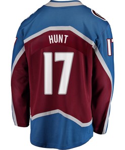 Brad Hunt 17 Colorado Avalanche Stanley Cup 2023 Playoffs Patch Home Breakaway Men Jersey - Burgundy